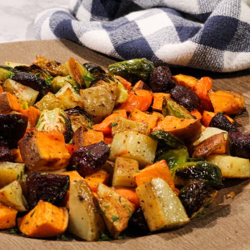 plate of roasted vegetables