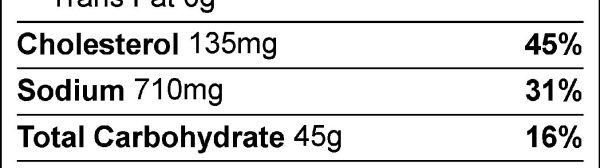 Chicken Cassoulet Label; Click on this image for complete nutrition information