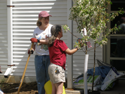 Volunteers working in the Lois Murphy Kindness Garden