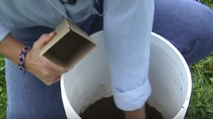 Extension expert demonstrates how to do a soil test