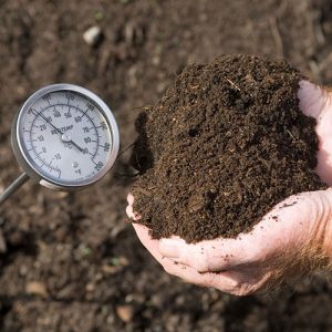 compost and thermometer