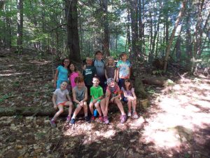 Group of happy campers