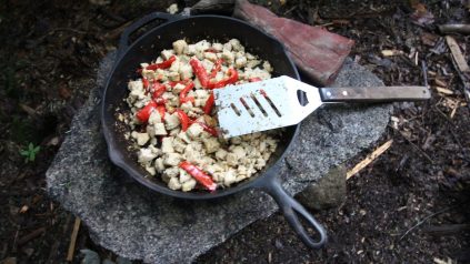 cooking in a cast iron skillet