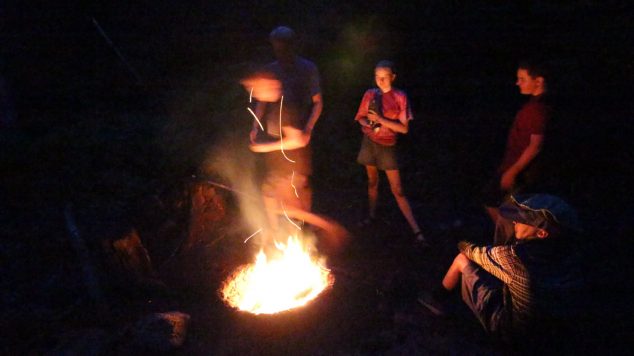 Campsite night image