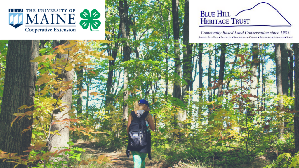 Girl Hiking with 4-H and BHHT logos