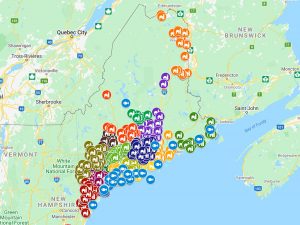 Maine Farm and Seafood Products Map