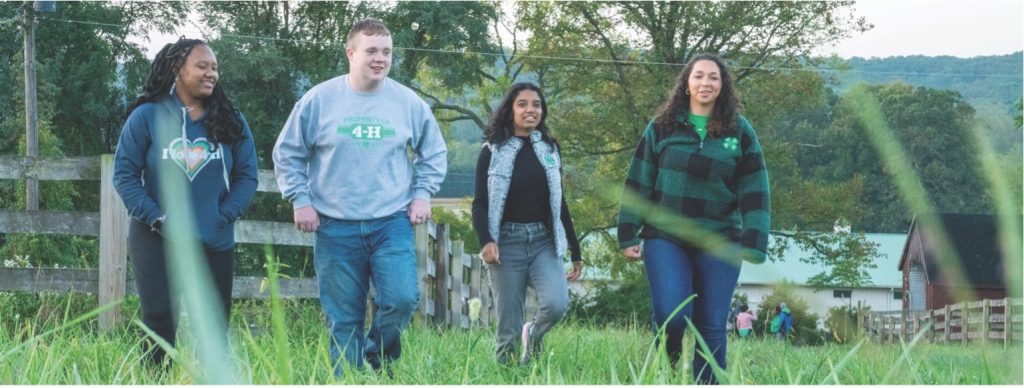 4-H Youth in Field