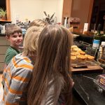 Youth prepping their pumpkin treats.