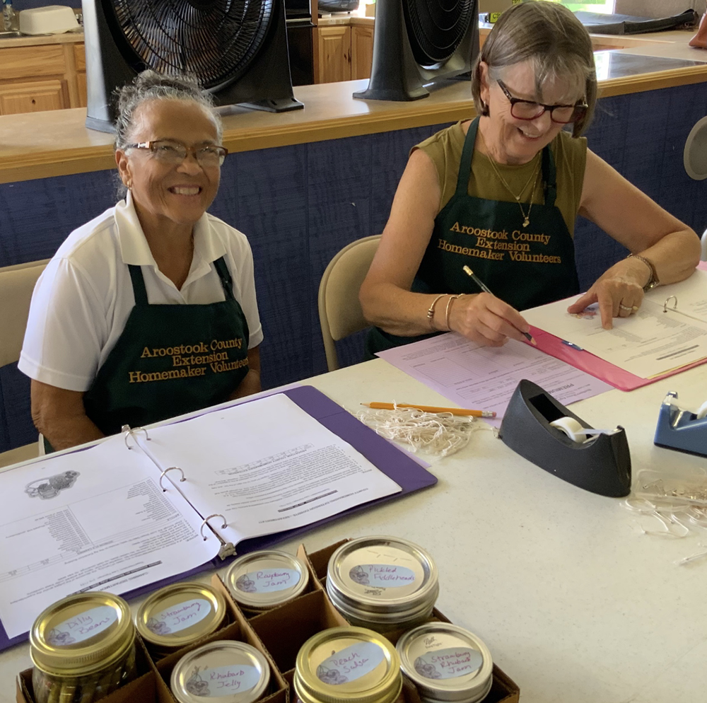 Aroostook County Homemakers Rose Harris and Diane Parent