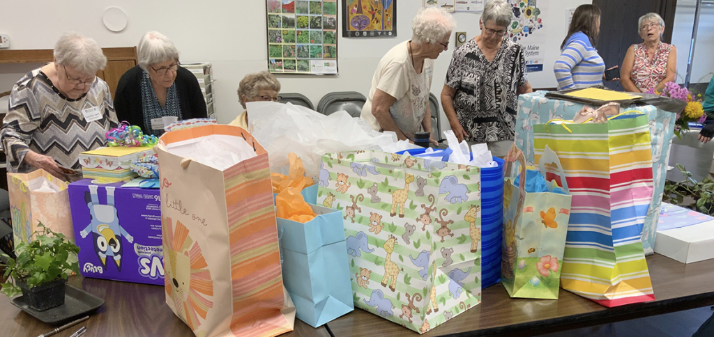 a group of Somerset County Homemakers at a community baby shower party