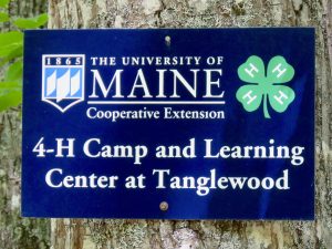 sign at Tanglewood 4-H camp