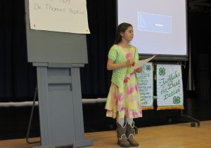Young person presenting a public speech