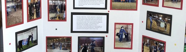 3-panel display if photos and text about the Aldermere Achievers trip to Ohio