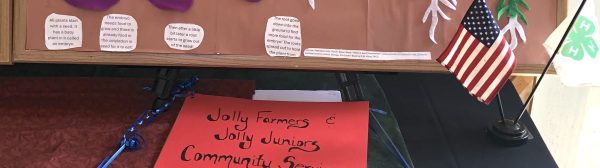 Display about How Plants Grow by Jolly Juniors 4-H Club with Blue Ribbon