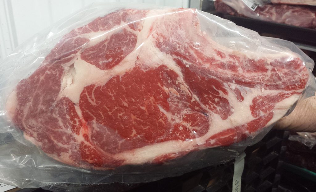 packaged beef ribeye steak