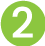 the number '2' in white type on a lime green circle
