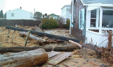 storm damage of shoreline property