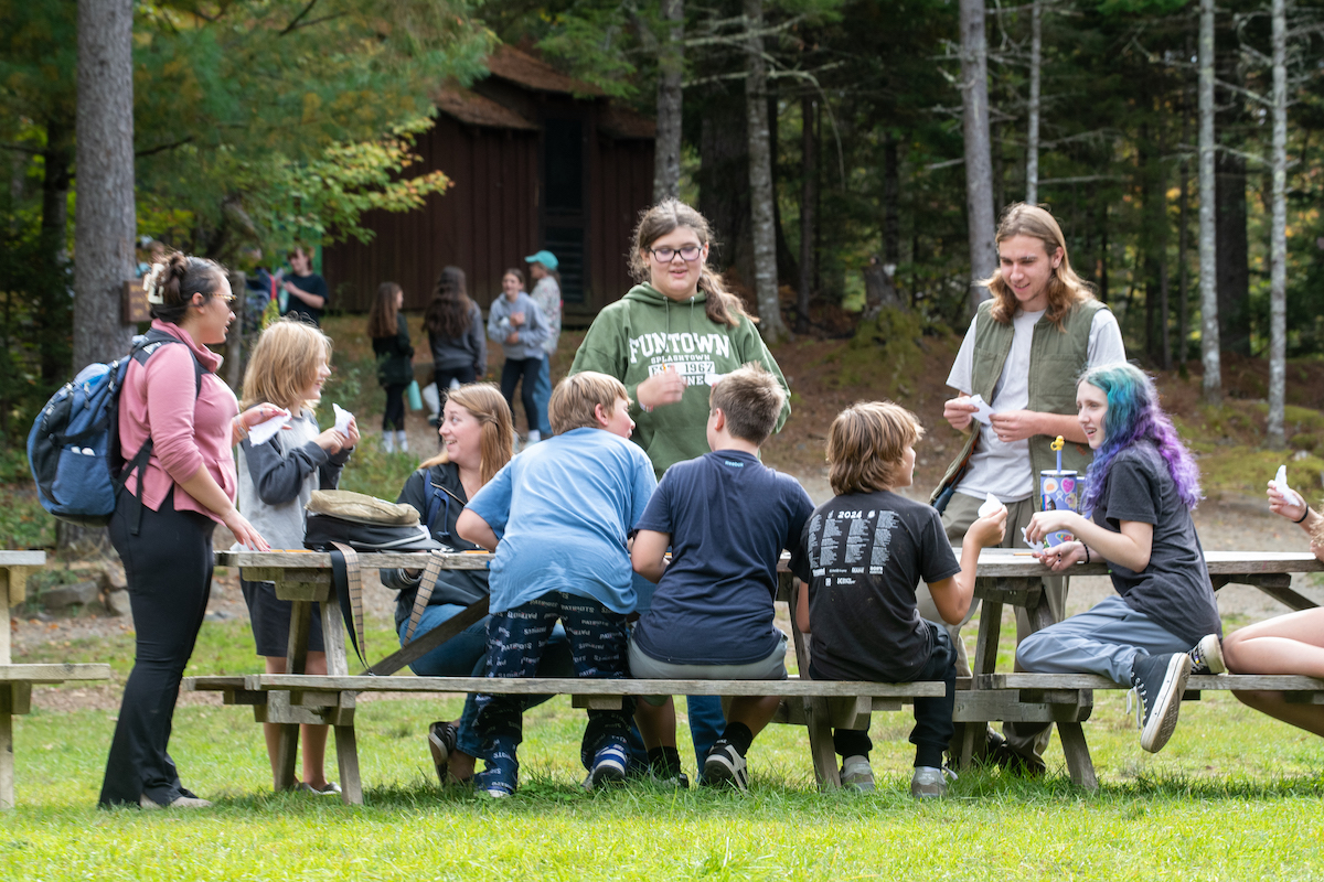youth and counselors at Tanglewood 4-H camp