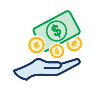 icon graphic for the tag "Financial Assistance Available"