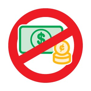 icon graphic for the tag "No Fee"