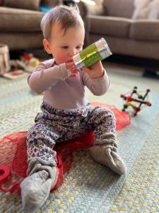 baby exploring texture activity