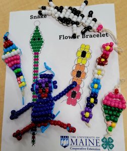 top view of colorful beads made into shapes