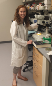 Alicyn Smart, Plant Pathologist in lab