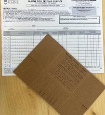 Soil sample box and form