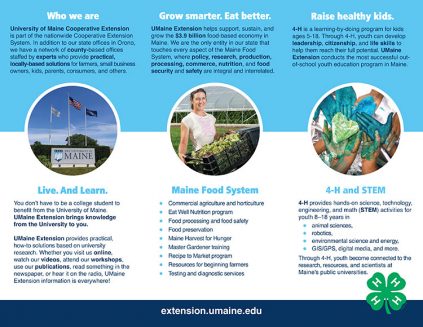 Extension Brochure - Plugged In: For UMaine Extension Staff and Volunteers