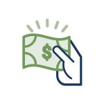 icon for donations and sponsorships page button