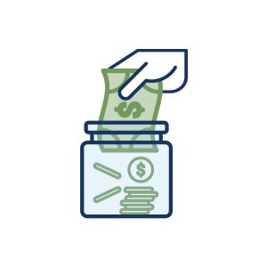 icon for operational cost savings page button