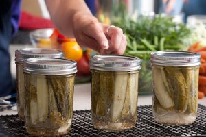 pickles in canning jars