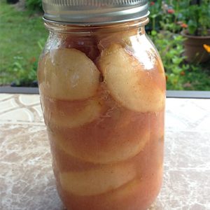 peaches in a jar