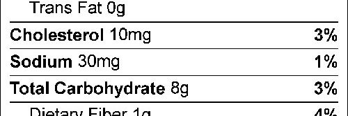 Coconut Dreams Food Nutrition Facts Label: Click on this image for complete nutrition information.