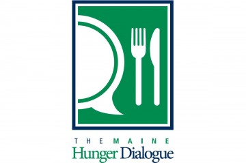 logo artwork for Maine Hunger Dialogue, rectangular orientation with white space