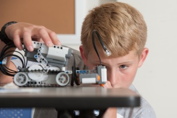 4-H youth with robotics