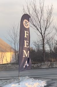 FEMA flag near roadside