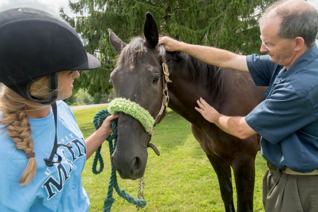 Student and Vet with Horse