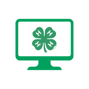 computer with 4-H clover