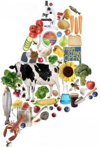 Maine Map with Animals