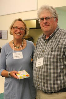 Wendy Harrington (L), WCEA member, with honoree Andrew Dewey