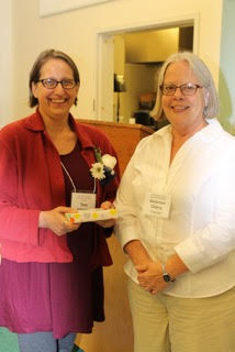 Gretchen Cherry (R), WCEA member, with honoree Tora Johnson 