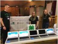 4-H Tech Changemakers group, presenting