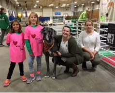 4-H members and dog at ESE.