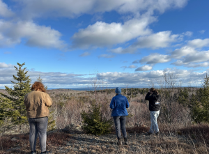 4-H youth at an ocean overlook on a hike.