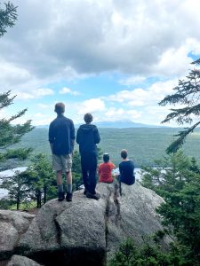 Campers are rewarded with a breathtaking view while hiking along the Appalachian Trail north of Gulf Hagas.