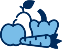 Expanded Food and Nutrition Education and food graphic for count up feature on annual report