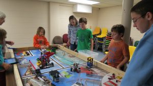 4-H'ers with their robots